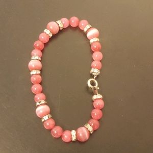 Glass bead bracelet